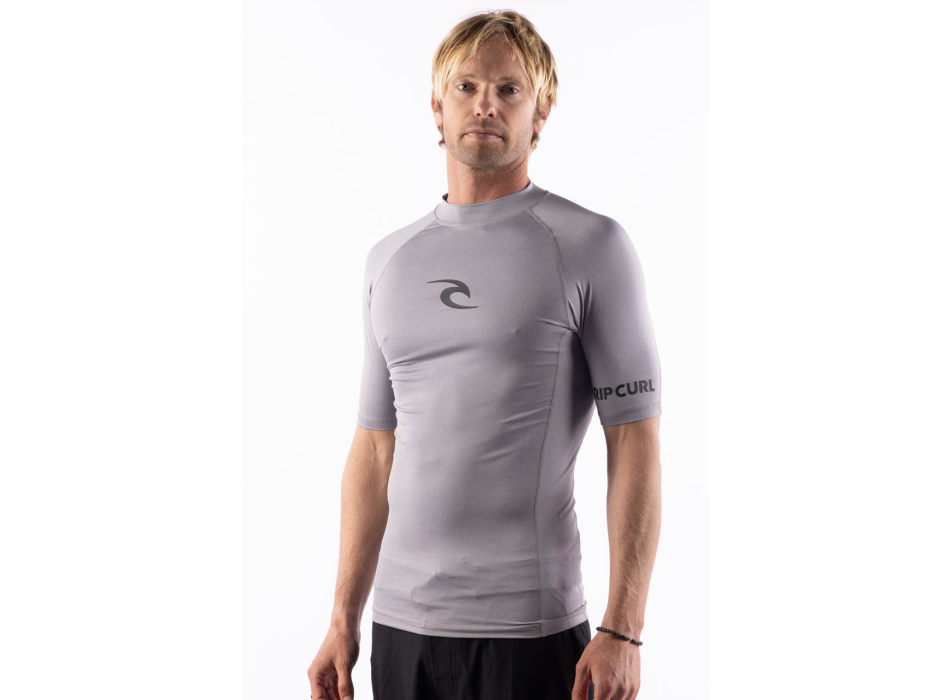 RIP CURL LYCRA MANICHE CORTE AMAZON TIGHT FIT WHITE