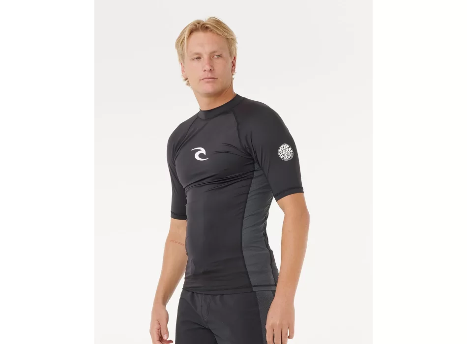 RIP CURL LYCRA WAVES ANTI-UV MANICHE CORTE BLACK