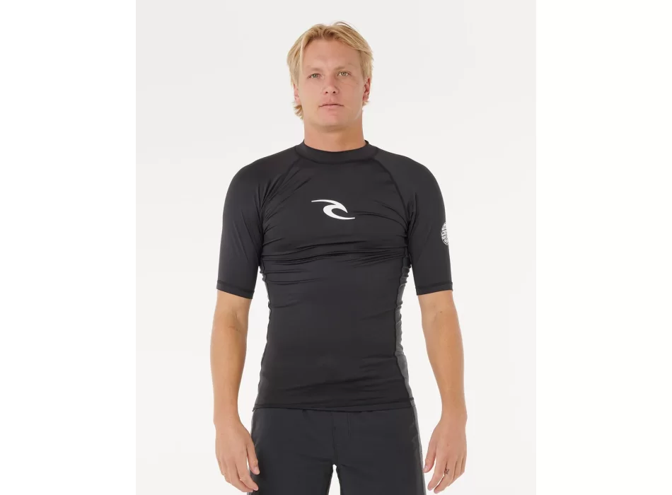 RIP CURL LYCRA WAVES ANTI-UV MANICHE CORTE BLACK