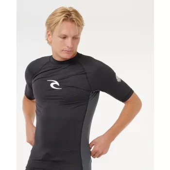 RIP CURL LYCRA WAVES ANTI-UV MANICHE CORTE BLACK