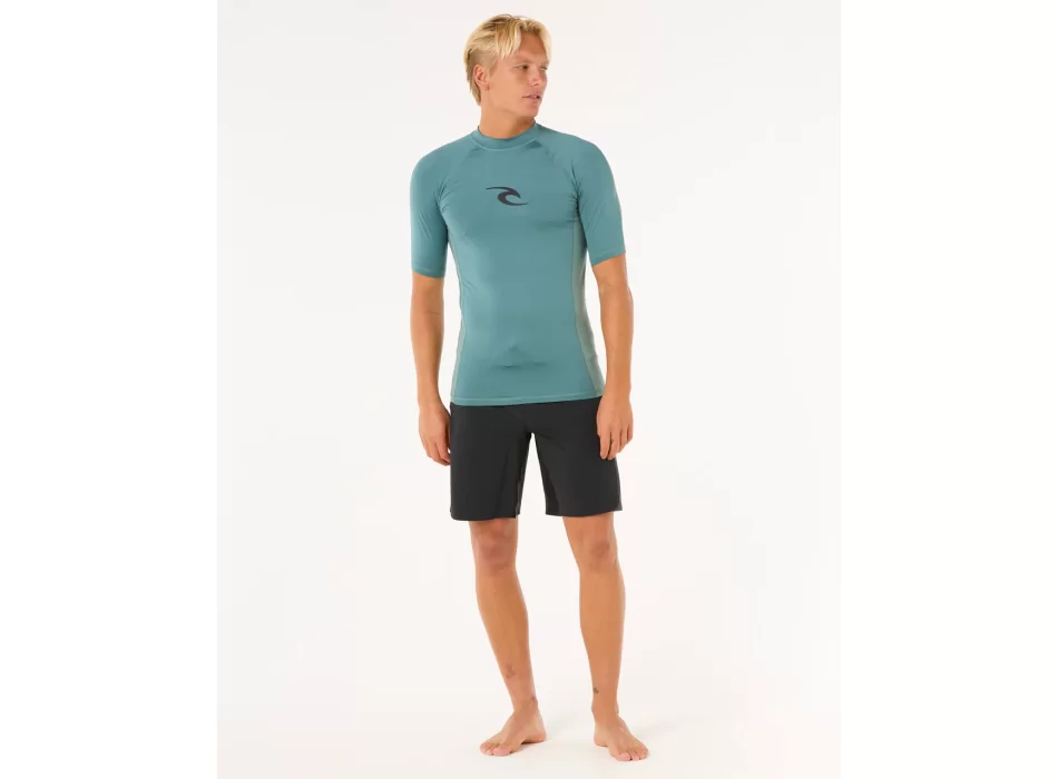 RIP CURL LYCRA WAVES PERF MANICHE CORTE BLUESTONE