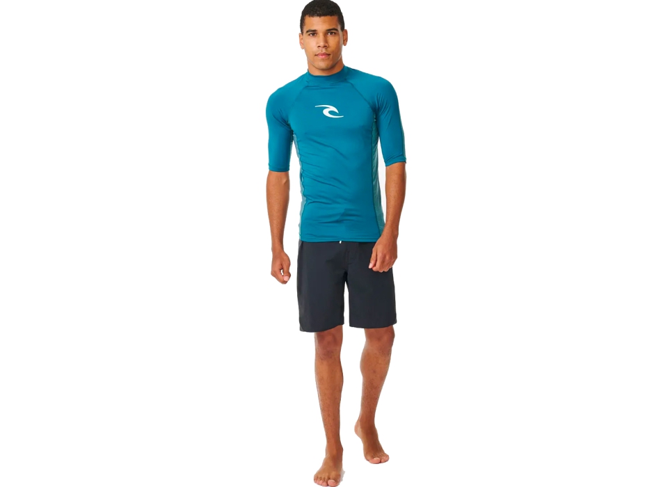 RIP CURL LYCRA WAVES PERF MANICHE CORTE DEEP OCEAN