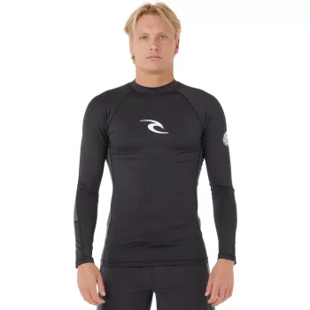 RIP CURL LYCRA WAVES UPF PERF MANICHE LUNGHE WHITE