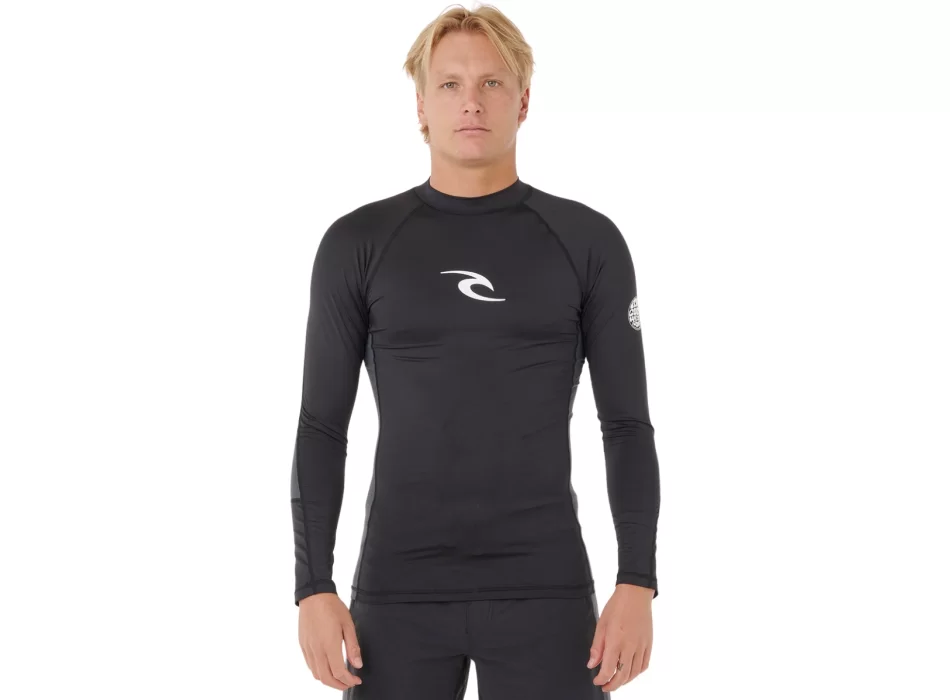 RIP CURL LYCRA WAVES UPF PERF MANICHE LUNGHE WHITE