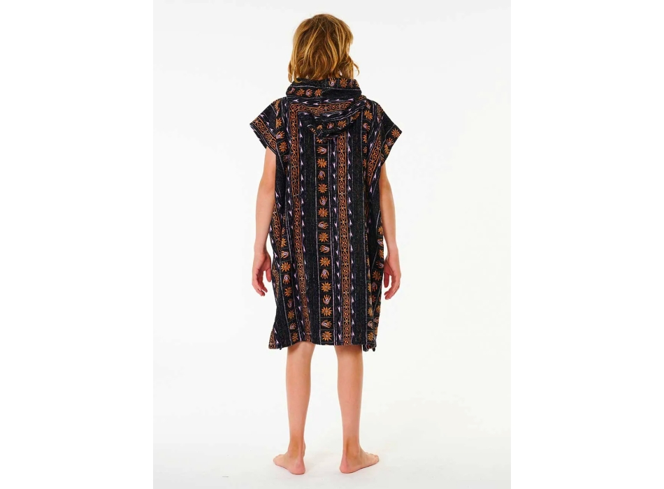RIP CURL MIXED PONCHO IN SPUGNA BLACK PURPLE