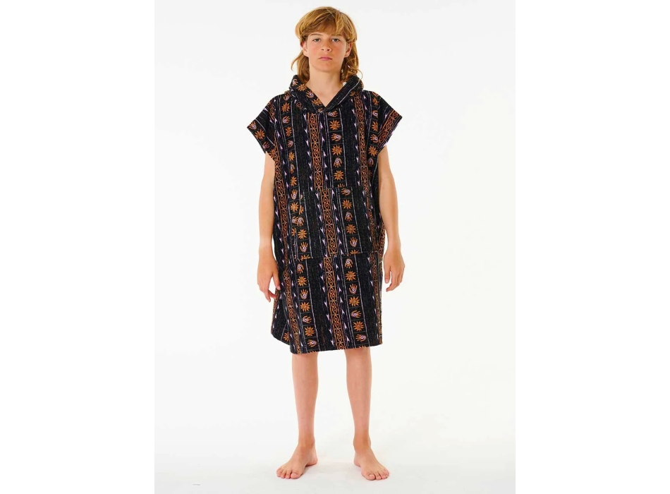 RIP CURL MIXED PONCHO IN SPUGNA BLACK PURPLE