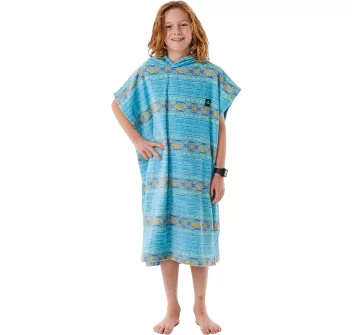 RIP CURL MIXED PONCHO IN SPUGNA DA RAGAZZO LIGHT AQUA