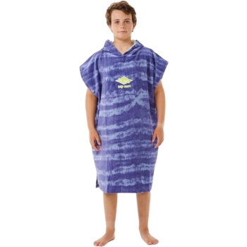 RIP CURL MIXED PONCHO IN SPUGNA DA RAGAZZO OCEAN BLUE TIE