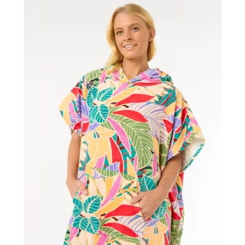 RIP CURL MIXED PONCHO IN SPUGNA DARK CHOCOLATE