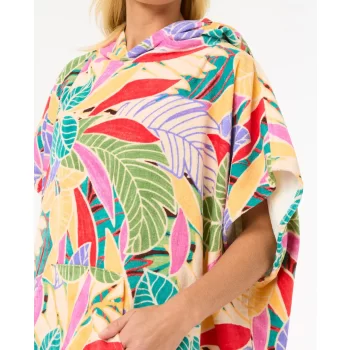 RIP CURL MIXED PONCHO IN SPUGNA DARK CHOCOLATE