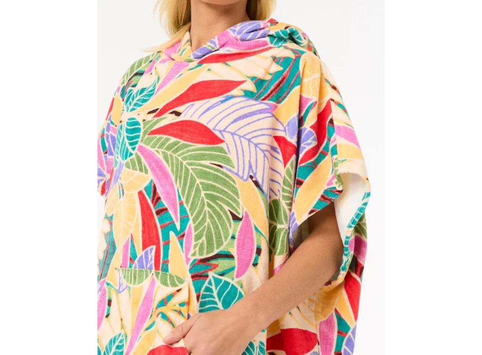 RIP CURL MIXED PONCHO IN SPUGNA DARK CHOCOLATE