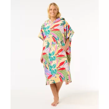 RIP CURL MIXED PONCHO IN SPUGNA DARK CHOCOLATE