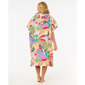 RIP CURL MIXED PONCHO IN SPUGNA DARK CHOCOLATE