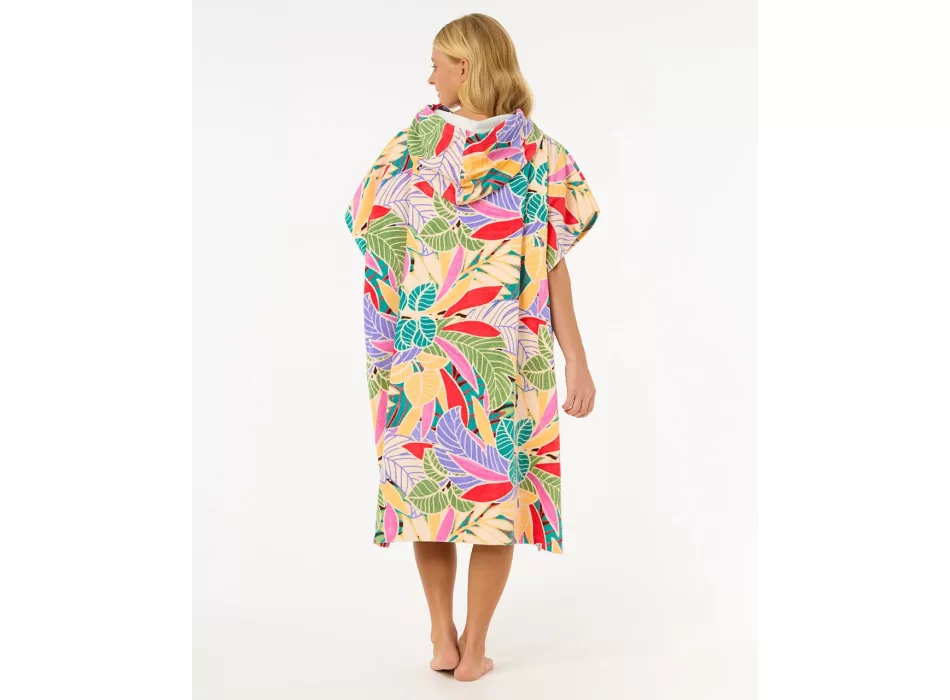 RIP CURL MIXED PONCHO IN SPUGNA DARK CHOCOLATE