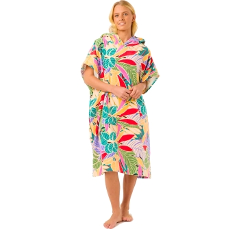 RIP CURL MIXED PONCHO IN SPUGNA DARK CHOCOLATE