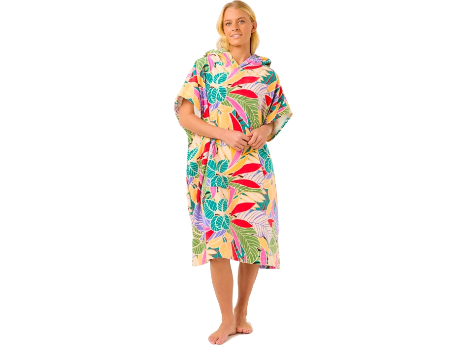 RIP CURL MIXED PONCHO IN SPUGNA DARK CHOCOLATE