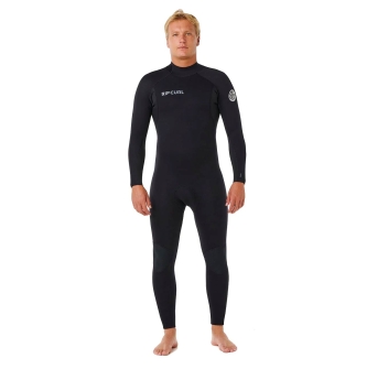 RIP CURL MUTA INVERNALE 4/3 TRAD BACK ZIP BLACK