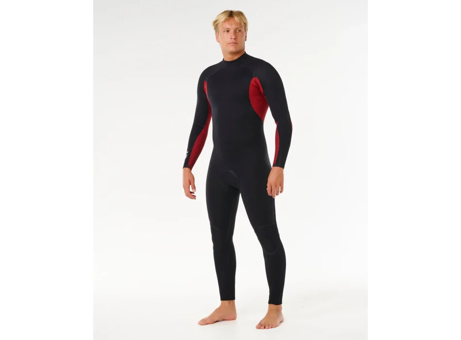 RIP CURL MUTA INVERNALE 4/3 TRAD BACK ZIP BLACK