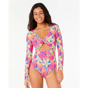 RIP CURL MUTINO IN LYCRA ES VEDRA MANICHE LUNGHE SURFSUIT UPF50+ MULTICO