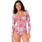 RIP CURL ES VEDRA MUTINO IN LYCRA MANICHE LUNGHE SURFSUIT UPF50+ MULTICO