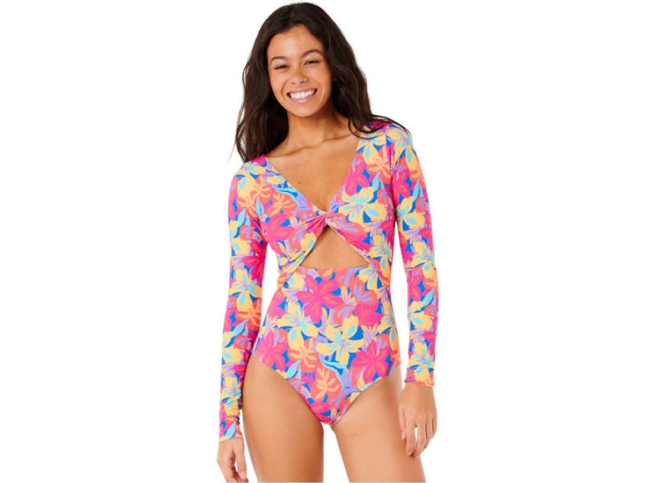RIP CURL MUTINO IN LYCRA ES VEDRA MANICHE LUNGHE SURFSUIT UPF50+ MULTICO