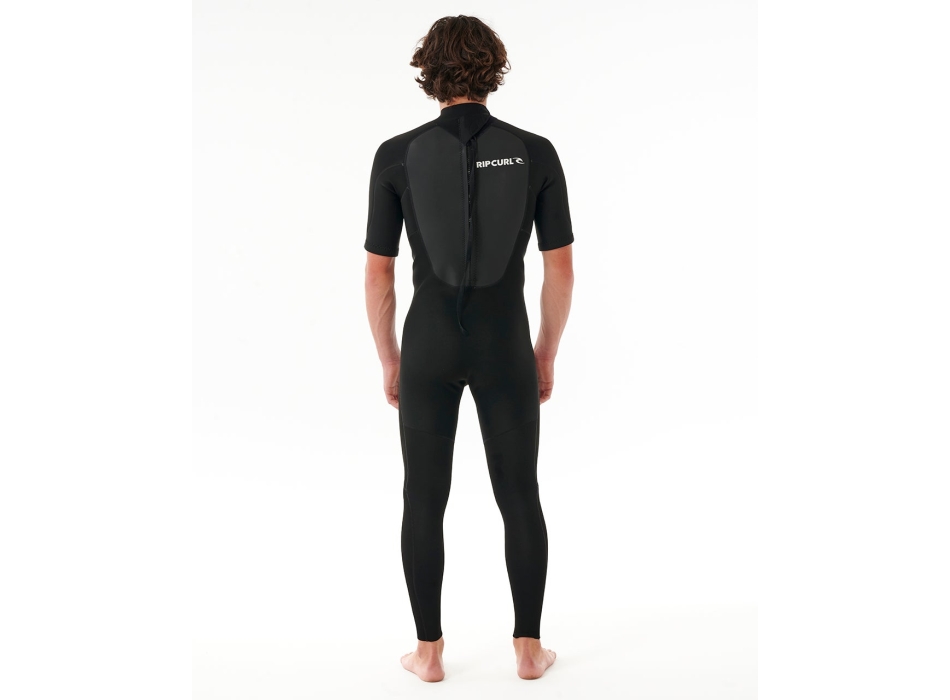 RIP CURL OMEGA 2MM SPRINGSUIT BACKZIP E MANICA CORTA BLACK