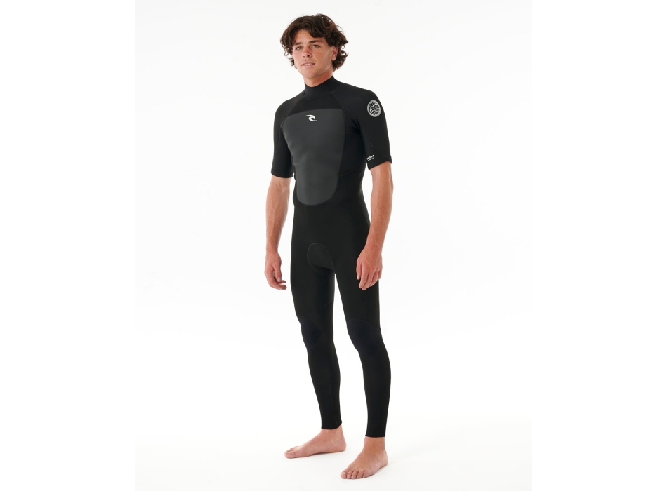 RIP CURL OMEGA 2MM SPRINGSUIT BACKZIP E MANICA CORTA BLACK