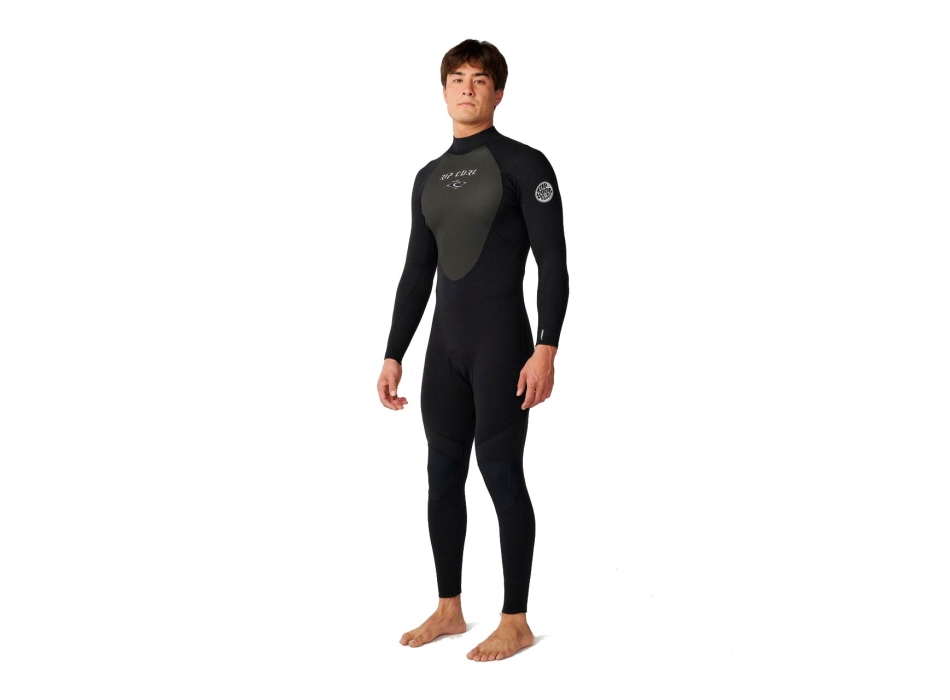 RIP CURL OMEGA 4/3 MUTA INVERNALE CHEST ZIP BLACK
