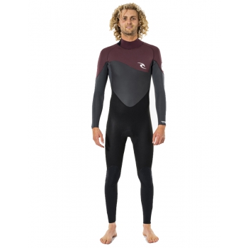 RIP CURL OMEGA 5/3 MUTA INVERNALE BACK ZIP MAROON