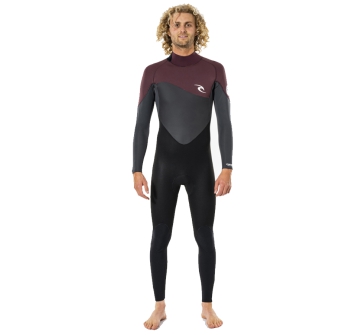 RIP CURL OMEGA 5/3 MUTA INVERNALE BACK ZIP MAROON