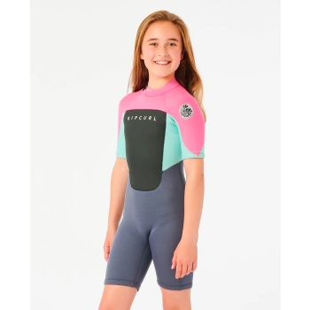 RIP CURL OMEGA SPRINGSUIT BACK ZIP PINK 1.5MM