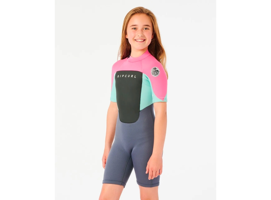 RIP CURL OMEGA SPRINGSUIT BACK ZIP PINK 1.5MM