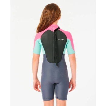 RIP CURL OMEGA SPRINGSUIT BACK ZIP PINK 1.5MM