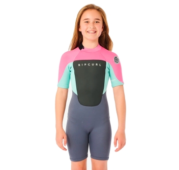 RIP CURL OMEGA SPRINGSUIT BACK ZIP PINK 1.5MM
