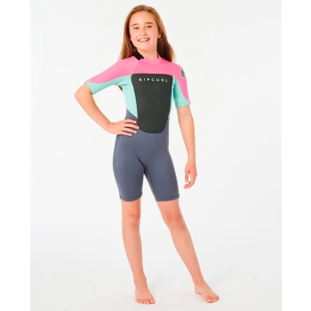RIP CURL OMEGA SPRINGSUIT BACK ZIP PINK 1.5MM