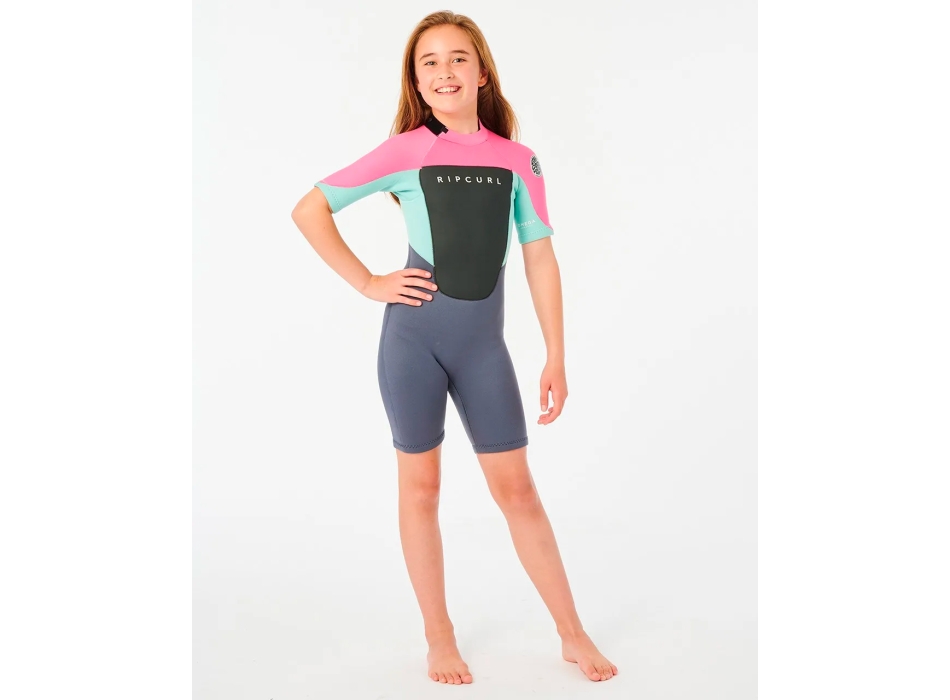 RIP CURL OMEGA SPRINGSUIT BACK ZIP PINK 1.5MM