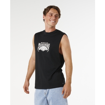 RIP CURL PADANG CUP 26 MUSCLE TEE CANOTTA BLACK