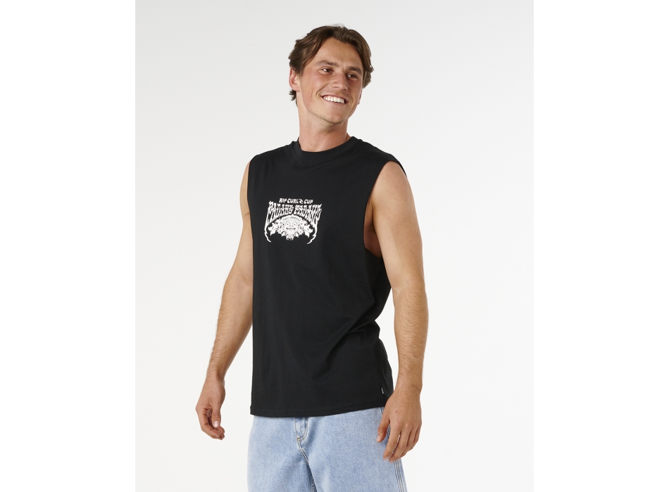 RIP CURL PADANG CUP 26 MUSCLE TEE CANOTTA BLACK