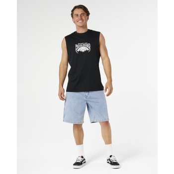 RIP CURL PADANG CUP 26 MUSCLE TEE CANOTTA BLACK