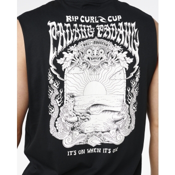RIP CURL PADANG CUP 26 MUSCLE TEE CANOTTA BLACK