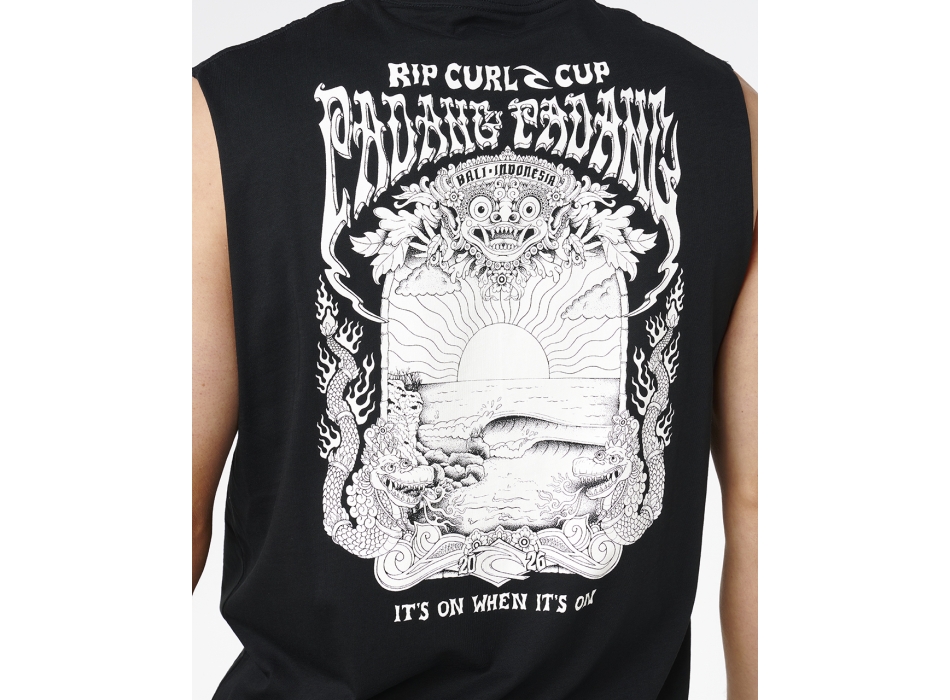 RIP CURL PADANG CUP 26 MUSCLE TEE CANOTTA BLACK