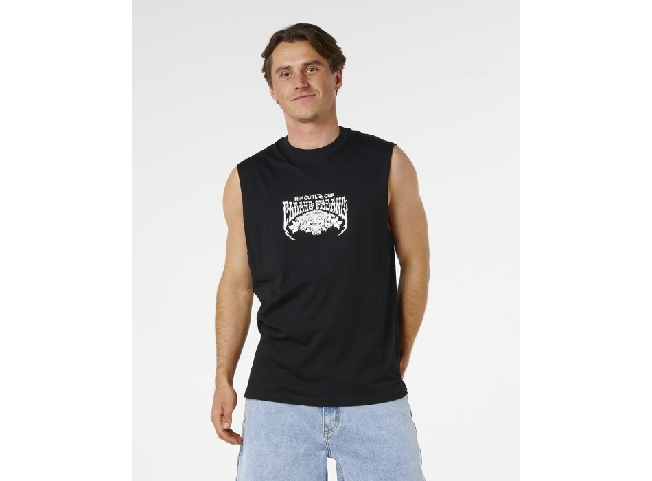 RIP CURL PADANG CUP 26 MUSCLE TEE CANOTTA BLACK