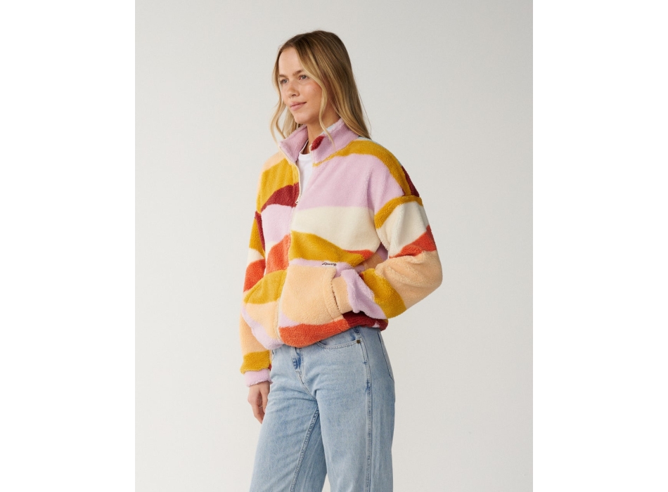 RIP CURL PILE SURF REVIVAL HERITAGE CON ZIP POLAR FLEECE SHELL
