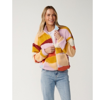 RIP CURL PILE SURF REVIVAL HERITAGE CON ZIP POLAR FLEECE SHELL