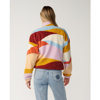 RIP CURL PILE SURF REVIVAL HERITAGE CON ZIP POLAR FLEECE SHELL