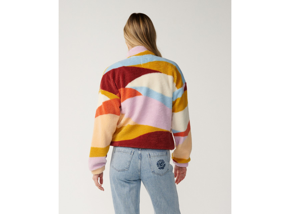 RIP CURL PILE SURF REVIVAL HERITAGE CON ZIP POLAR FLEECE SHELL