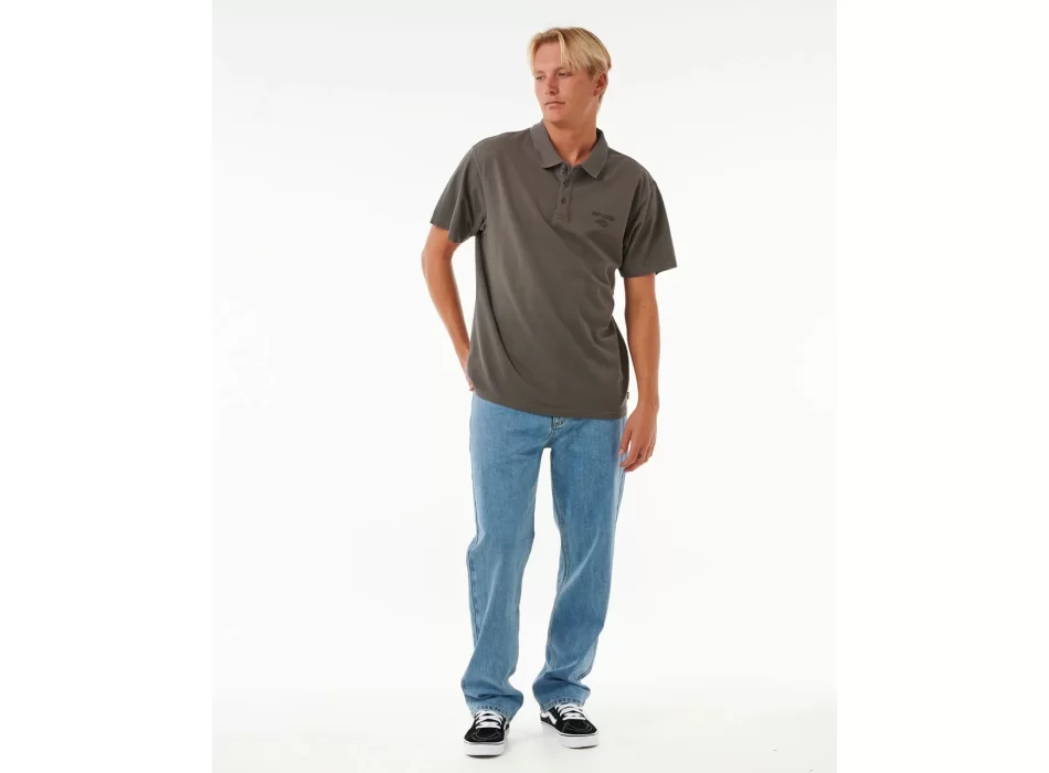 RIP CURL POLO RICAMAT FADE OUT ICON ROCK