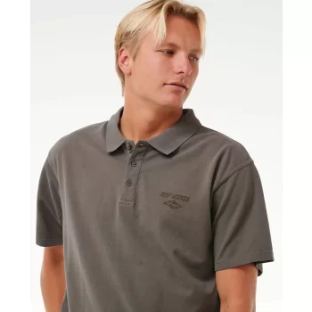 RIP CURL POLO RICAMAT FADE OUT ICON ROCK