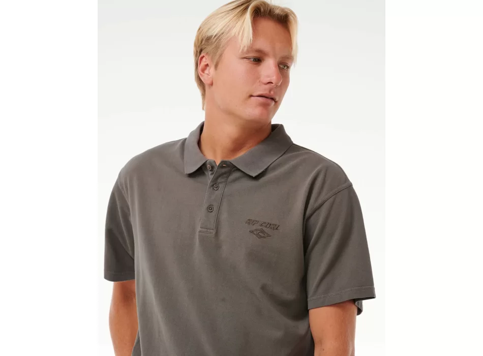 RIP CURL POLO RICAMAT FADE OUT ICON ROCK