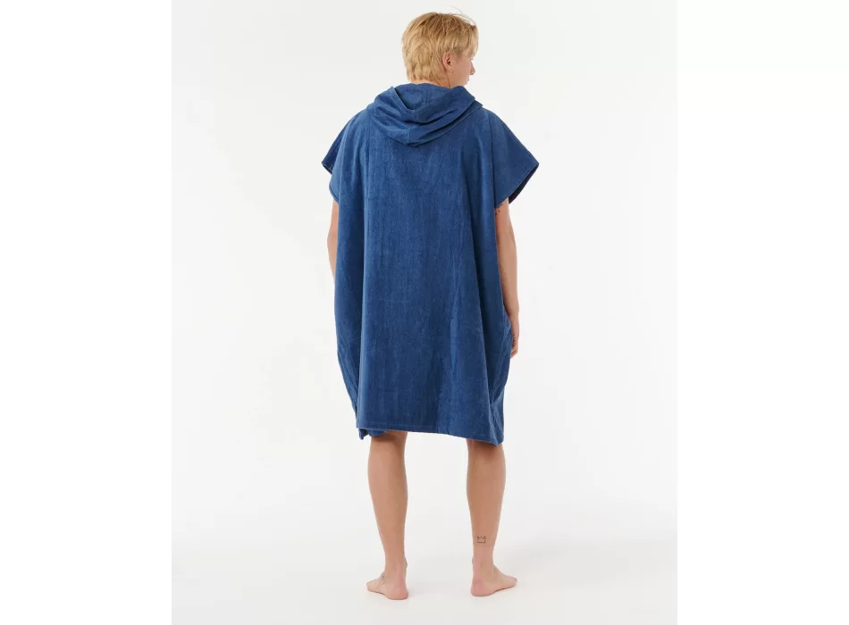 RIP CURL PONCHO LOGO CON CAPPUCCIO IN SPUGNA NAVY